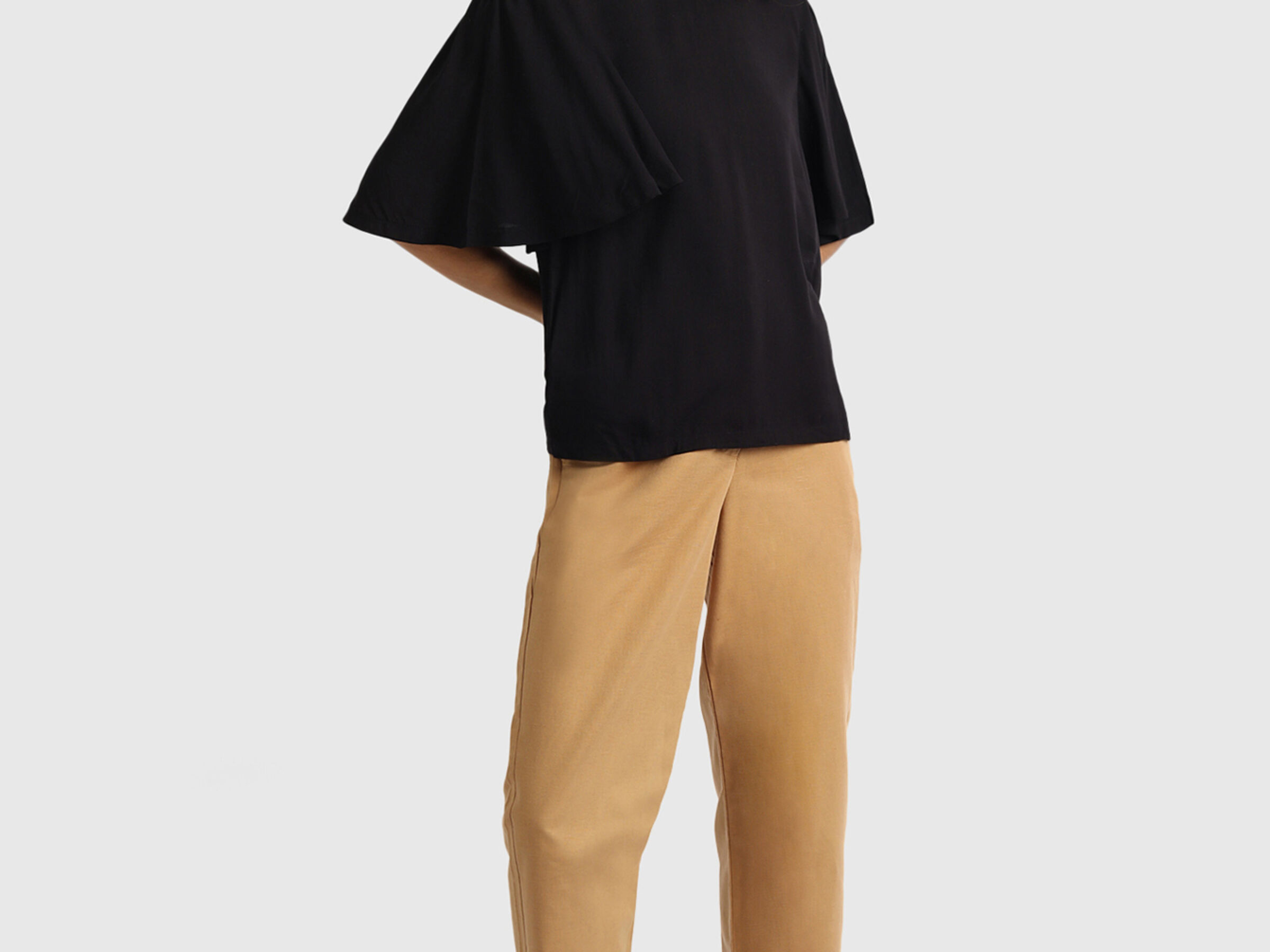 Solid Top with Frill Sleeves image number 5